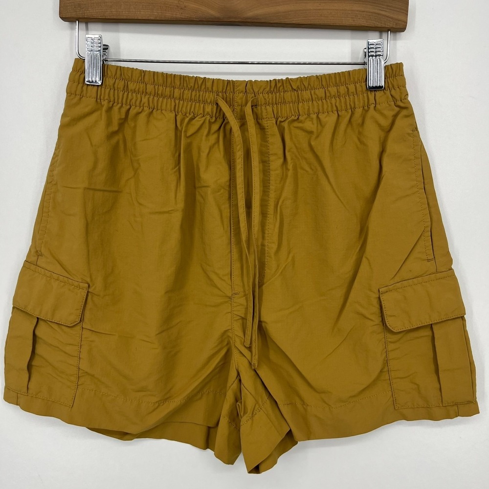 Madewell Shorts Women's Size XS Brown Elastic Waist Cargo Pockets Drawstring